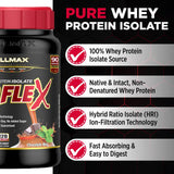 ALLMAX ISOFLEX polvo en primer plano, textura fina que facilita mezcla rápida