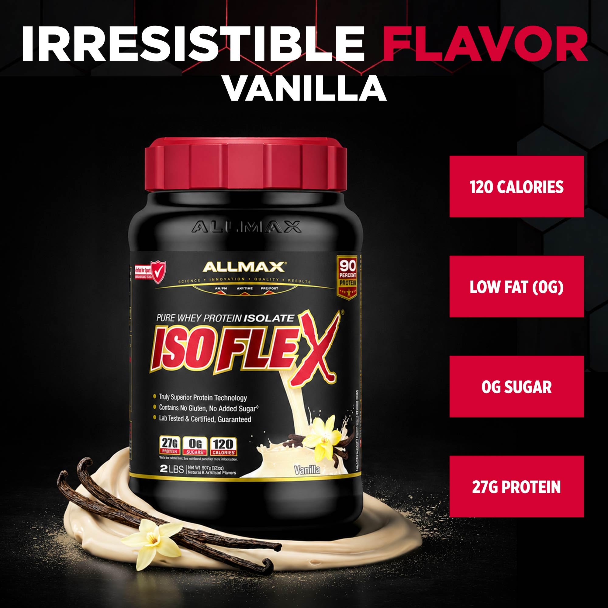 ALLMAX batido proteico ISOFLEX usado en receta saludable casera