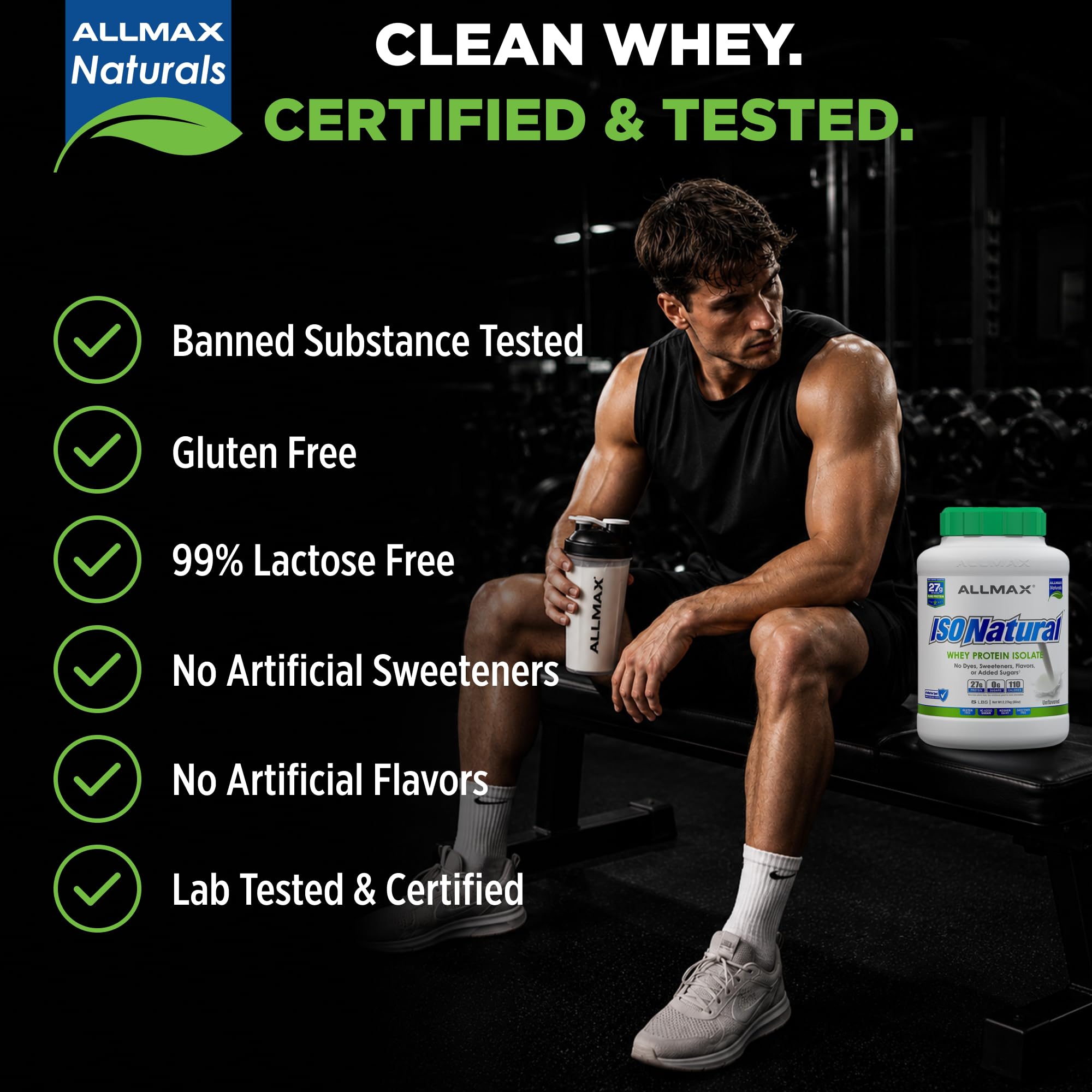 ALLMAX detalle de la tapa con Scoop-Lock que asegura la cuchara y facilita el acceso