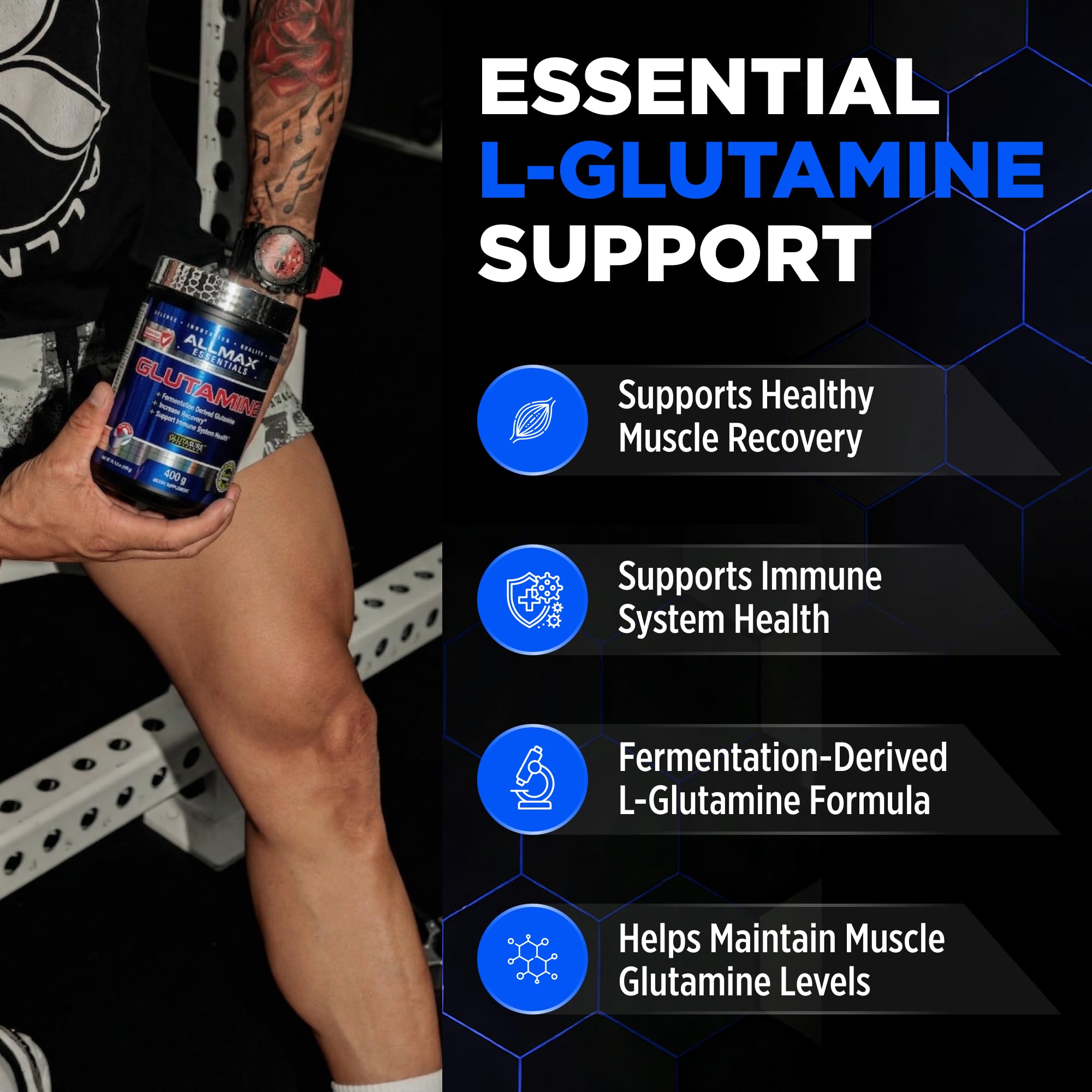 ALLMAX cucharita medidora con polvo para dosificación precisa y controlada