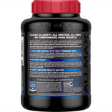 ALLMAX primer plano del polvo AllWhey muestra textura fina y mezcla instantizada