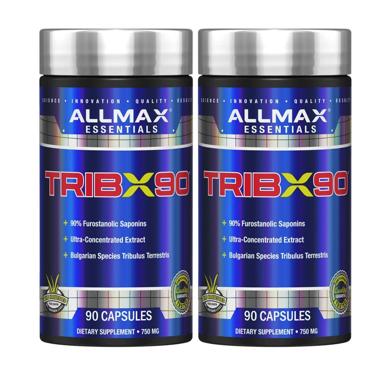 ALLMAX TRIBX90 frontal del envase mostrando pureza y cantidad