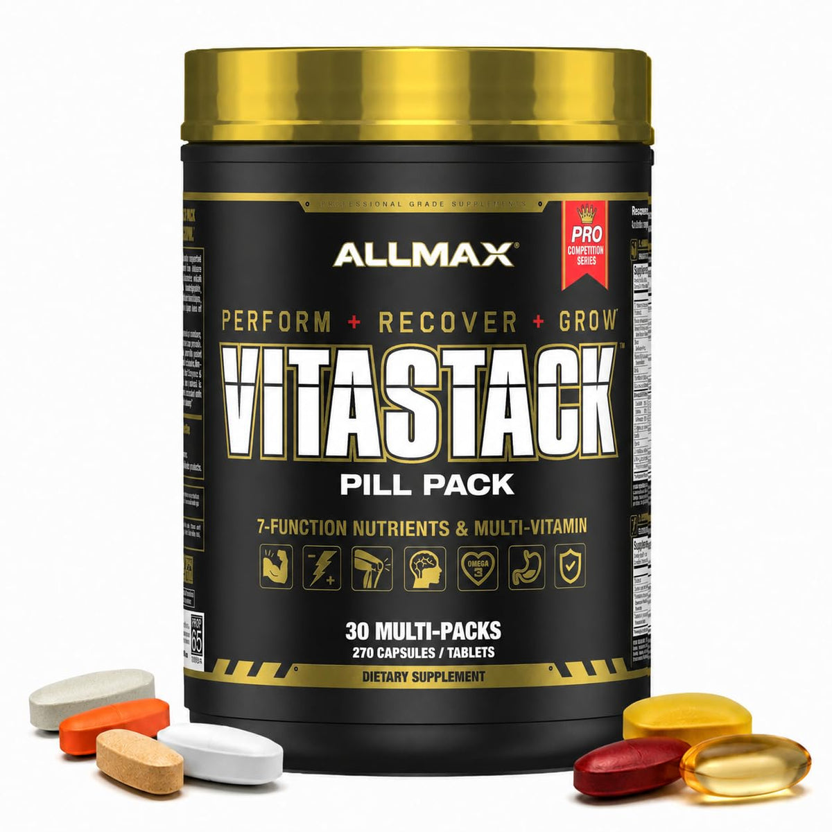 ALLMAX paquete frontal Vitastack mostrando presentación práctica y clara