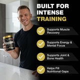 ALLMAX sobre Vitastack abierto con tabletas listo para tomar en movimiento
