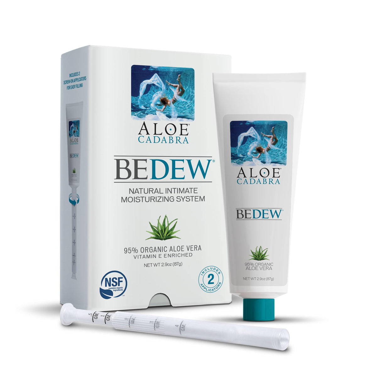 Aloe Cadabra tubo frontal mostrando etiquetado y beneficio hidratante