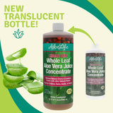 Aloe Life botella abierta vertiendo jugo que facilita hidratación diaria