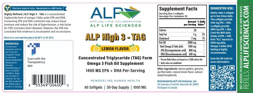 ALP High-3 varias cápsulas en bandeja simbolizando dosis diaria práctica