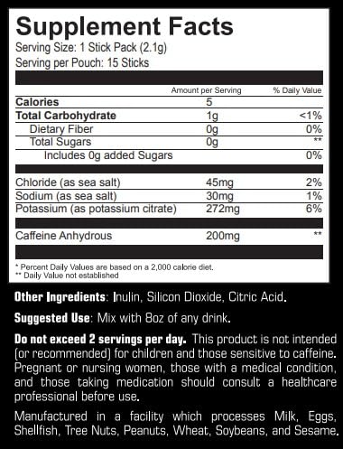 Alpha Caffeine stick individual apoyando uso diario y conveniencia