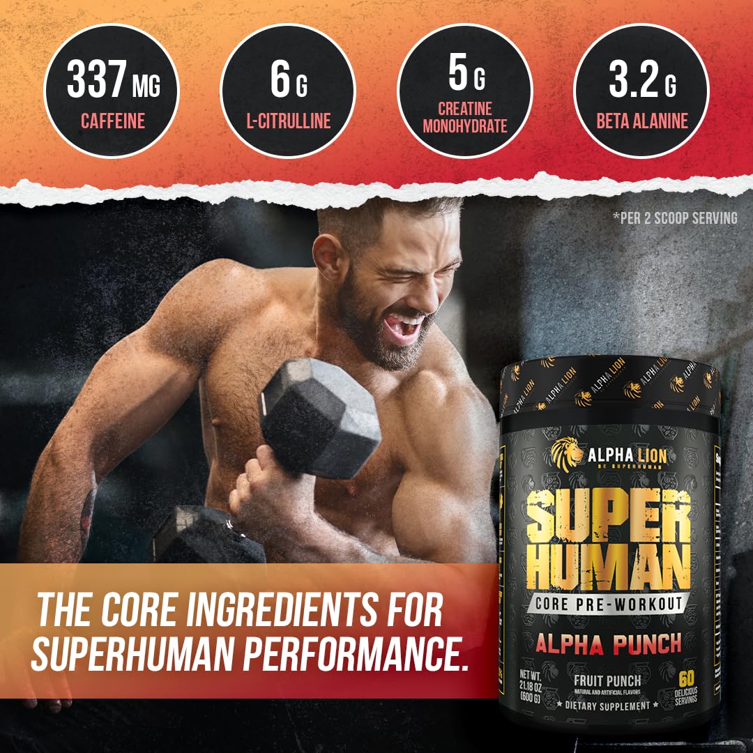 ALPHA LION etiqueta con ingredientes y tabla nutricional para verificar composición