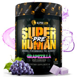 ALPHA LION envase frontal Grapezilla mostrando energía sostenida