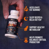 ALPHA LION cápsulas Night Burn primer plano facilidad de toma