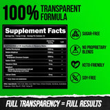 ALPHA LION etiqueta de Superhuman Post con ingredientes y dosis transparentes