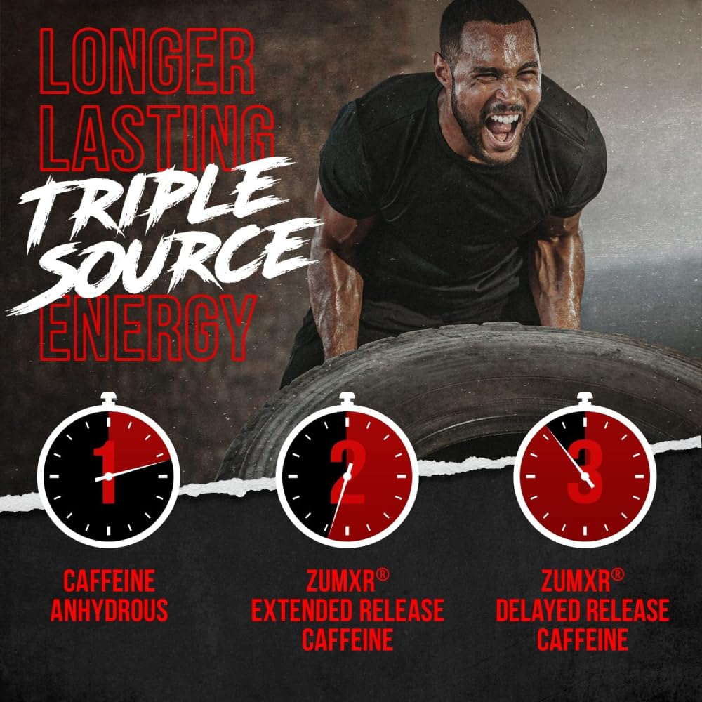 ALPHA LION atleta tomando pre workout antes de entrenar para energía