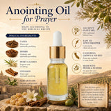 Alpha & Omega Oil gota en la mano para unción, cómoda y controlada