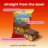 Alpha Prime brownie en mano lista para comer, práctico y portable
