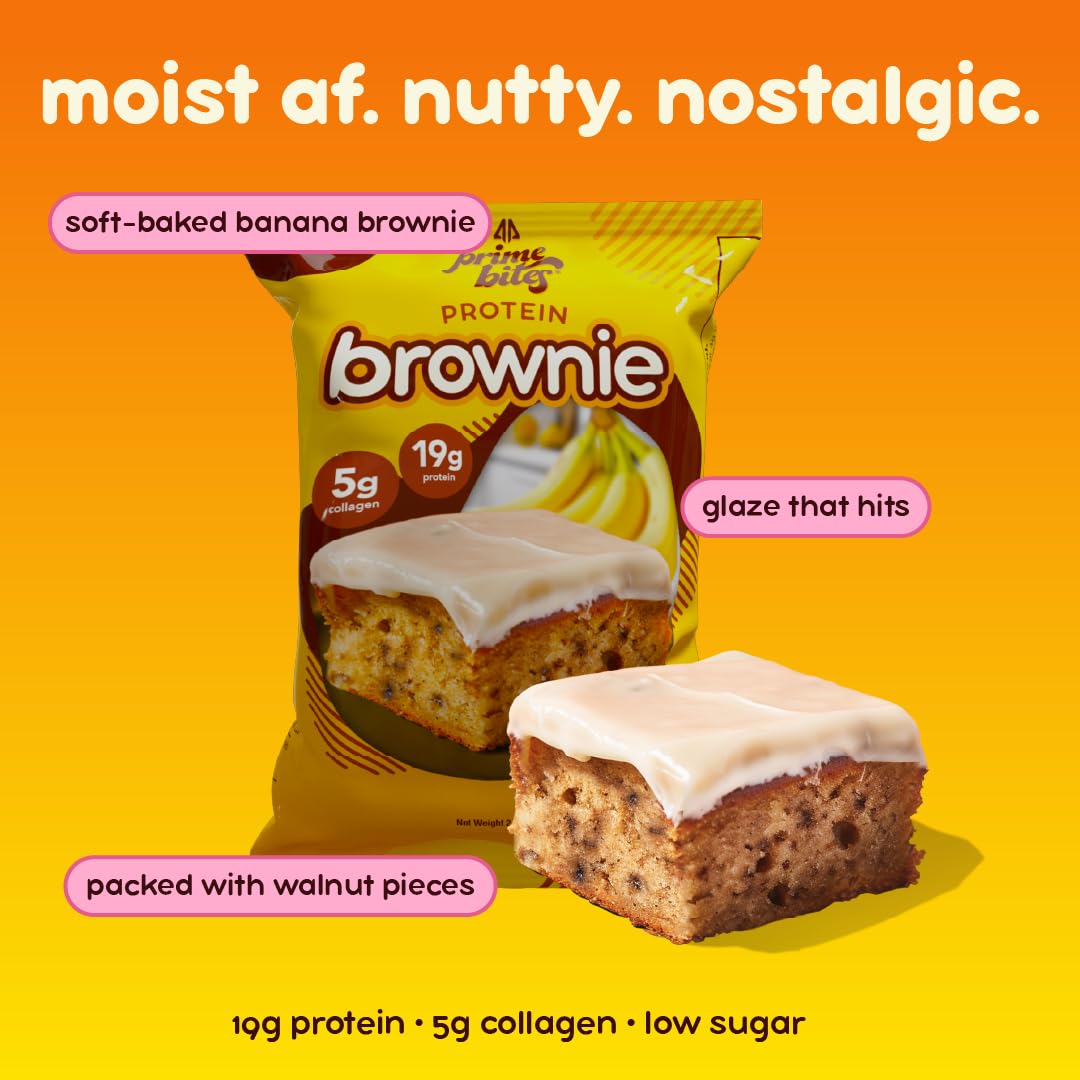 Alpha Prime Prime Bites brownie abierto expone interior húmedo y proteína visible