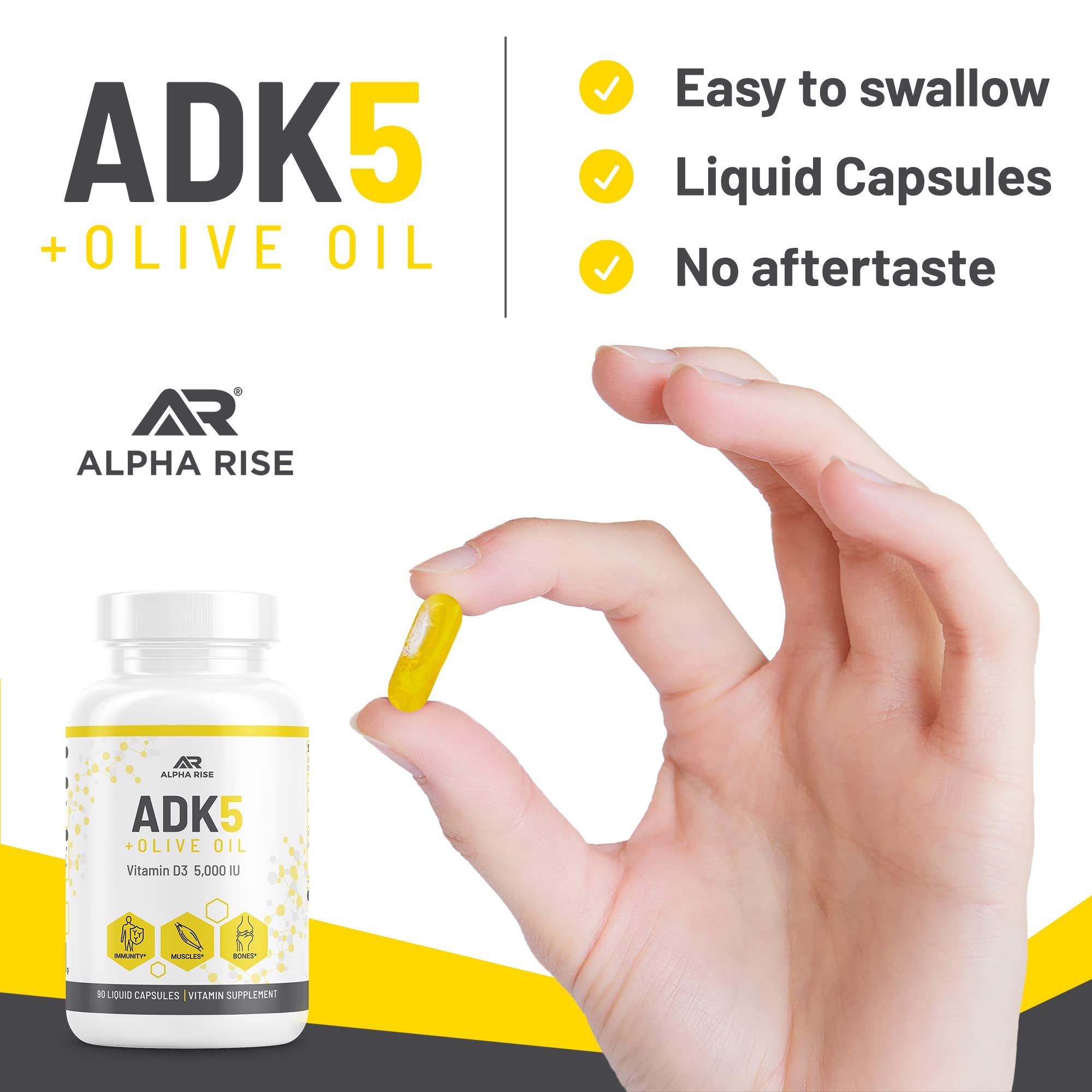 ALPHA RISE cápsulas junto a comida para indicar toma con grasas naturales