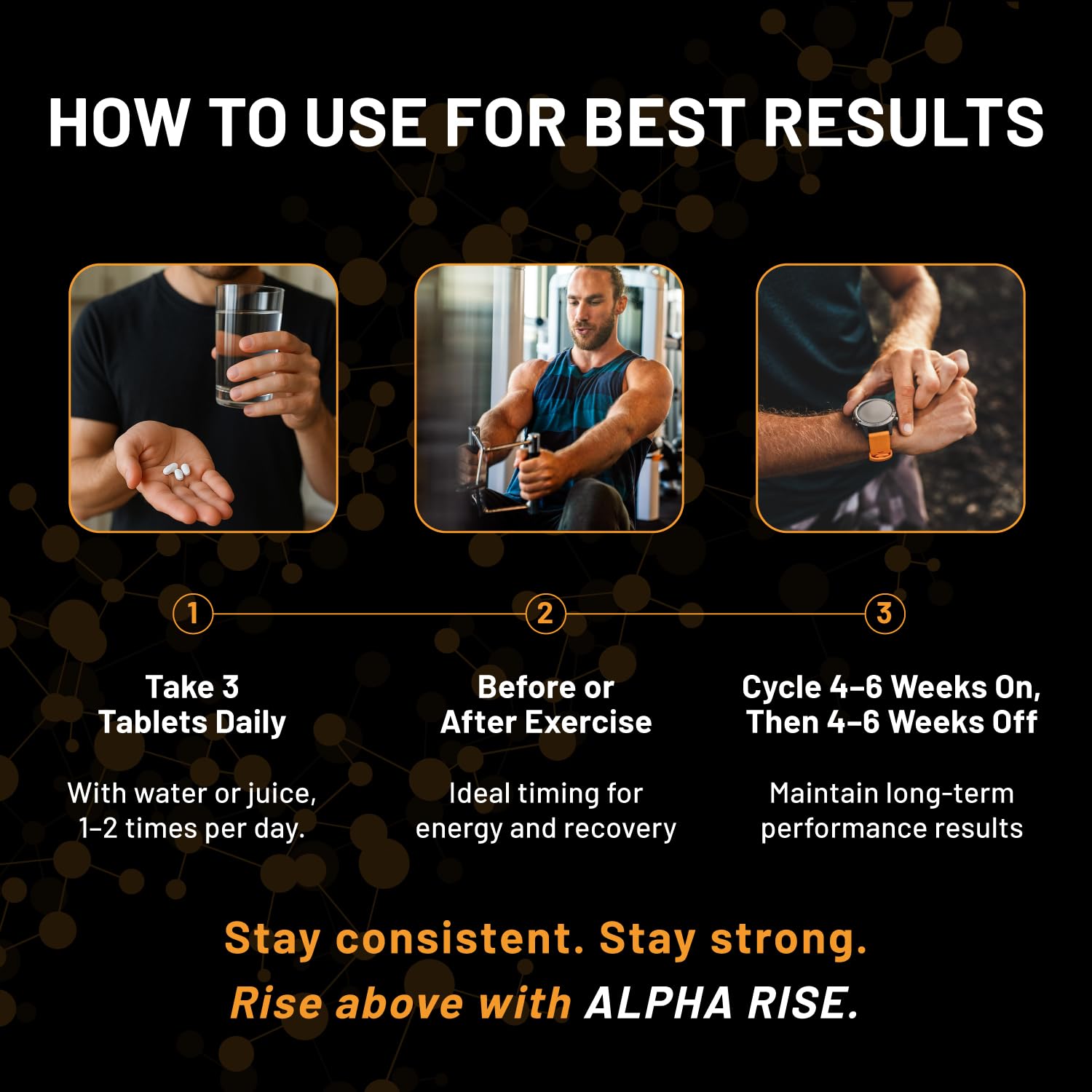 ALPHA RISE certificado de laboratorio destacando pruebas independientes