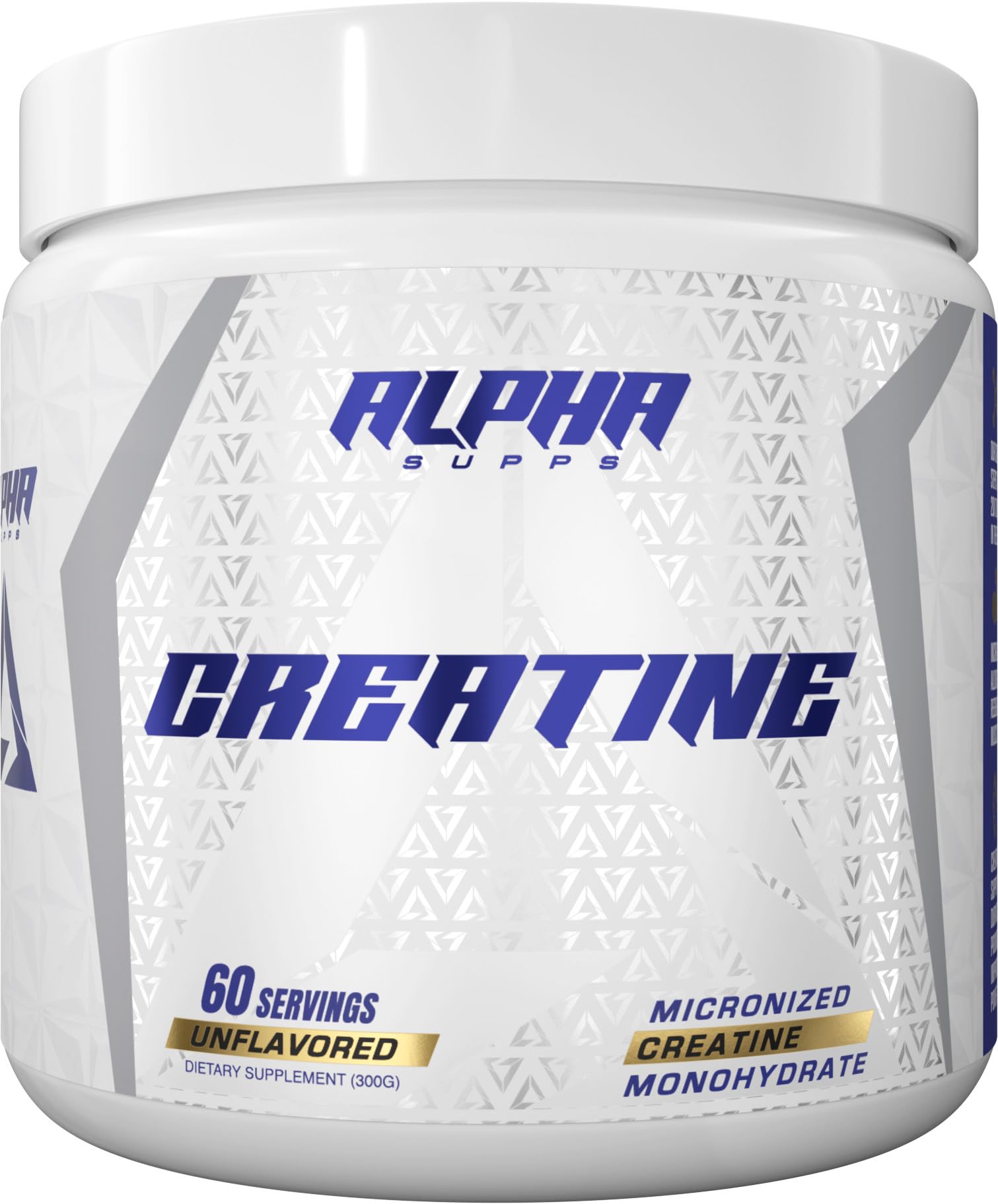 Alpha Supps envase frontal del producto, presentación clara y profesional