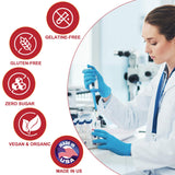 ALPHA01 gomitas junto a frambuesas enfatizando sabor natural y apetito