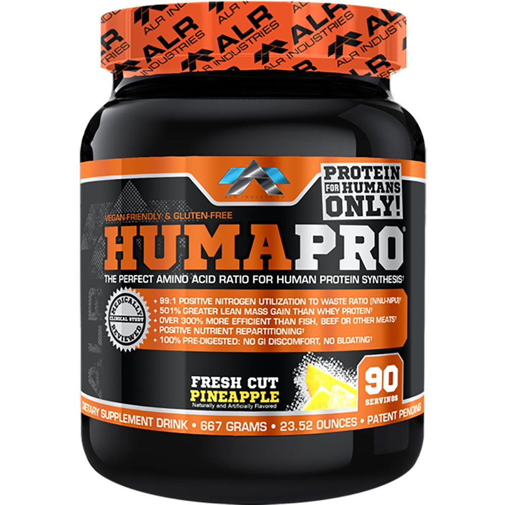 ALR Industries Humapro envase frontal mostrando etiqueta y beneficio de eficiencia