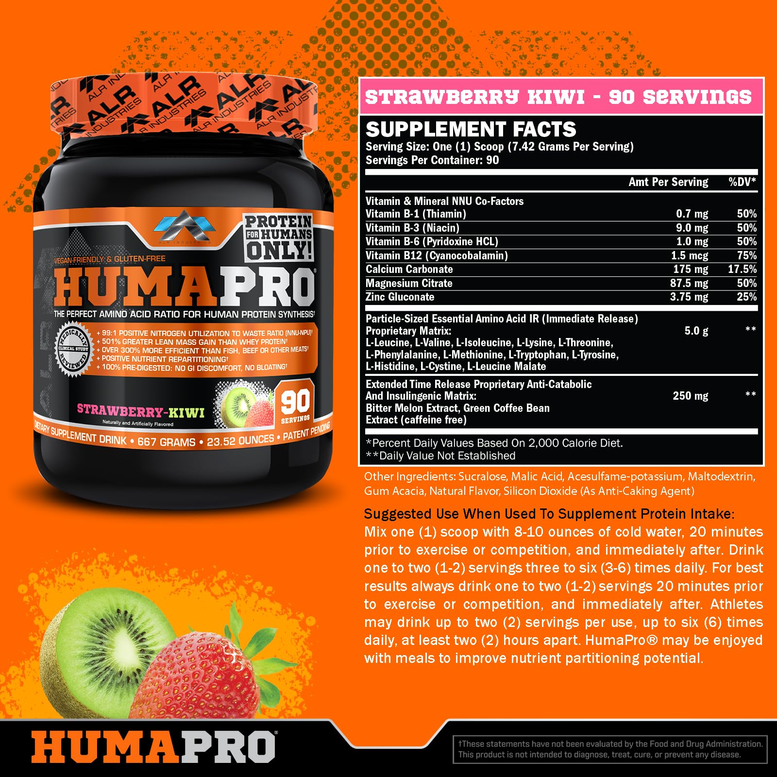 ALR Industries polvo HumaPro textura fina y disolución rápida