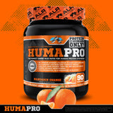 Vaso con HumaPro preparado sabor mandarina, ALR Industries apoyo rápido a la recuperación