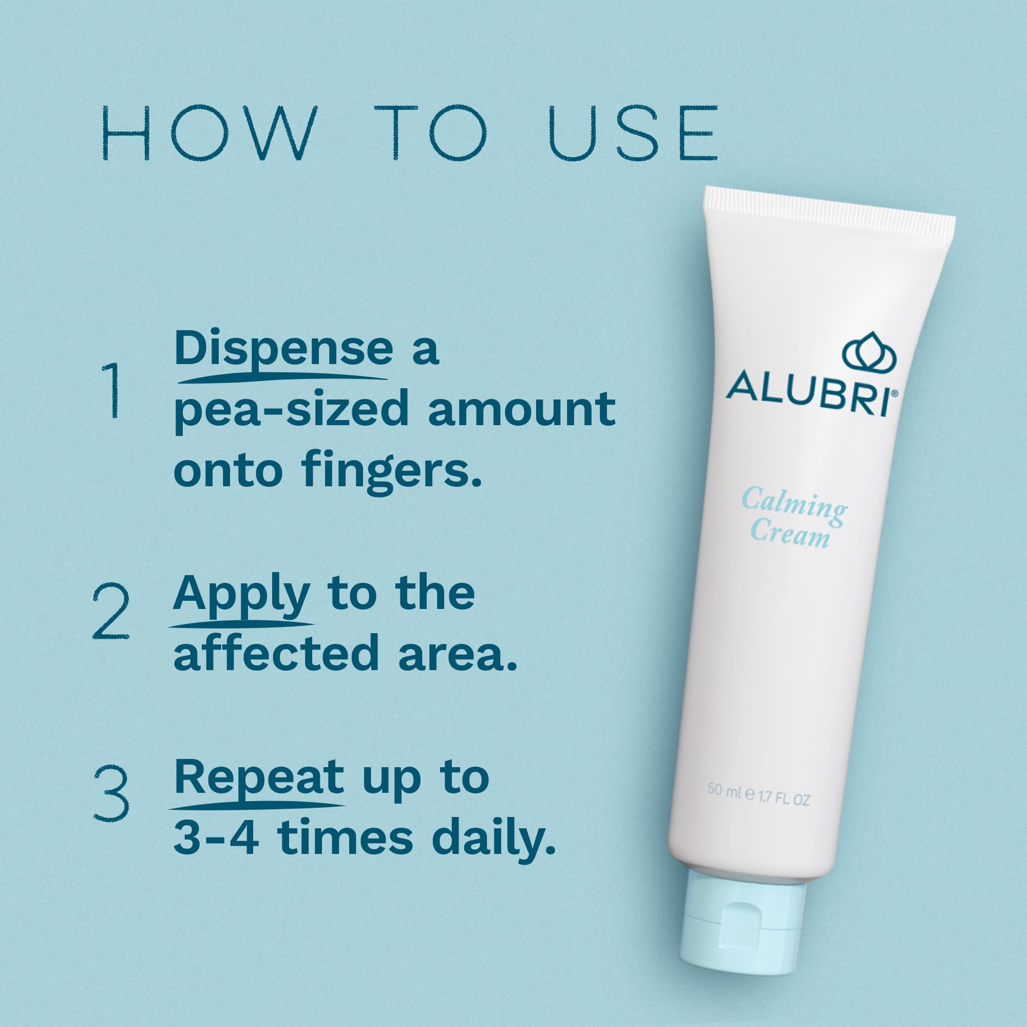 Alubri crema en mano para comparar tamaño y facilitar dosificación