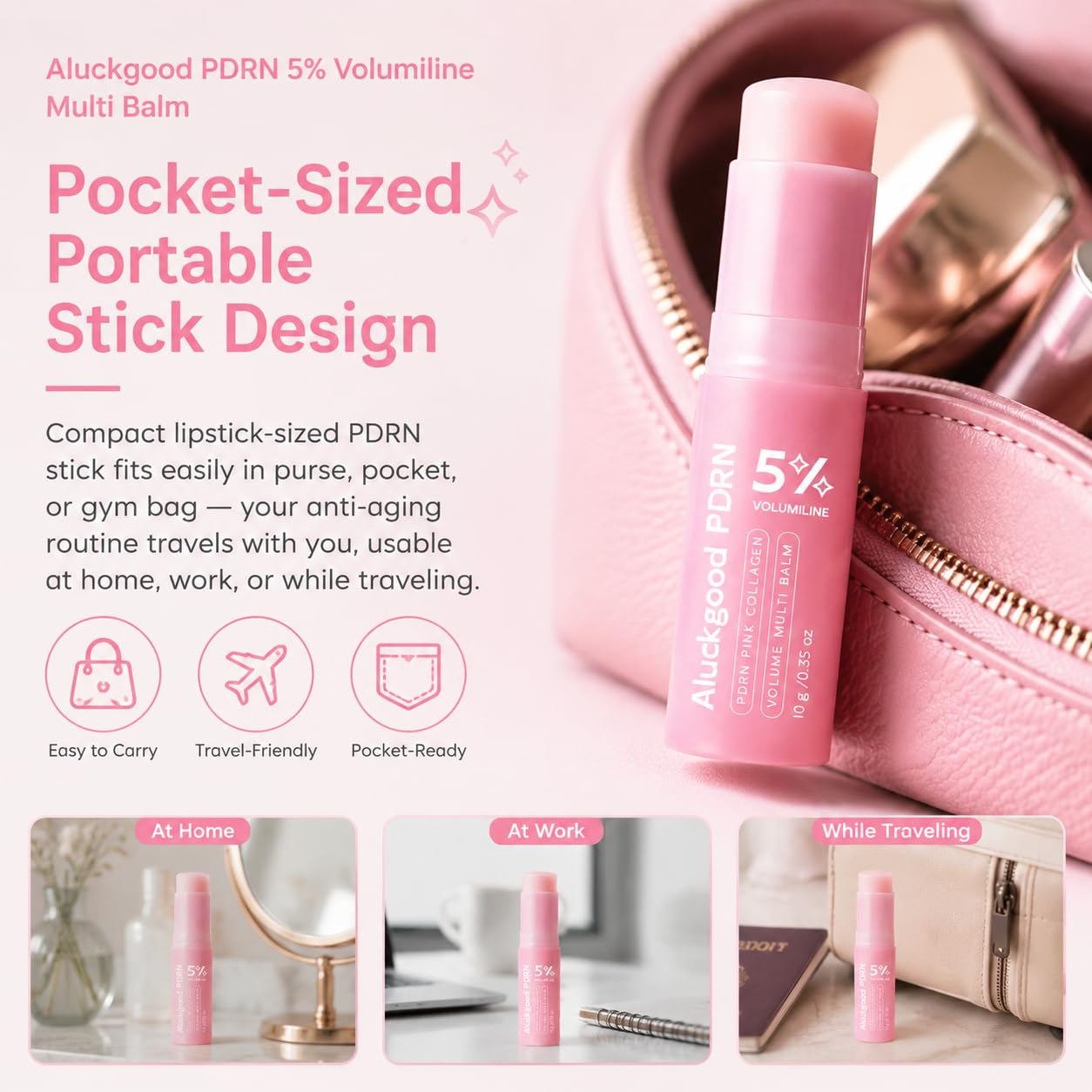 Aluckgood Pdrn deslizado sobre maquillaje para retoque sin corrimiento