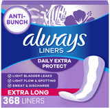 Always empaque frontal mostrando cantidad y tamaño útil para protección diaria