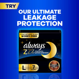 Always iconos de tecnología RapidDRY y LeakGUARD mostrando beneficios