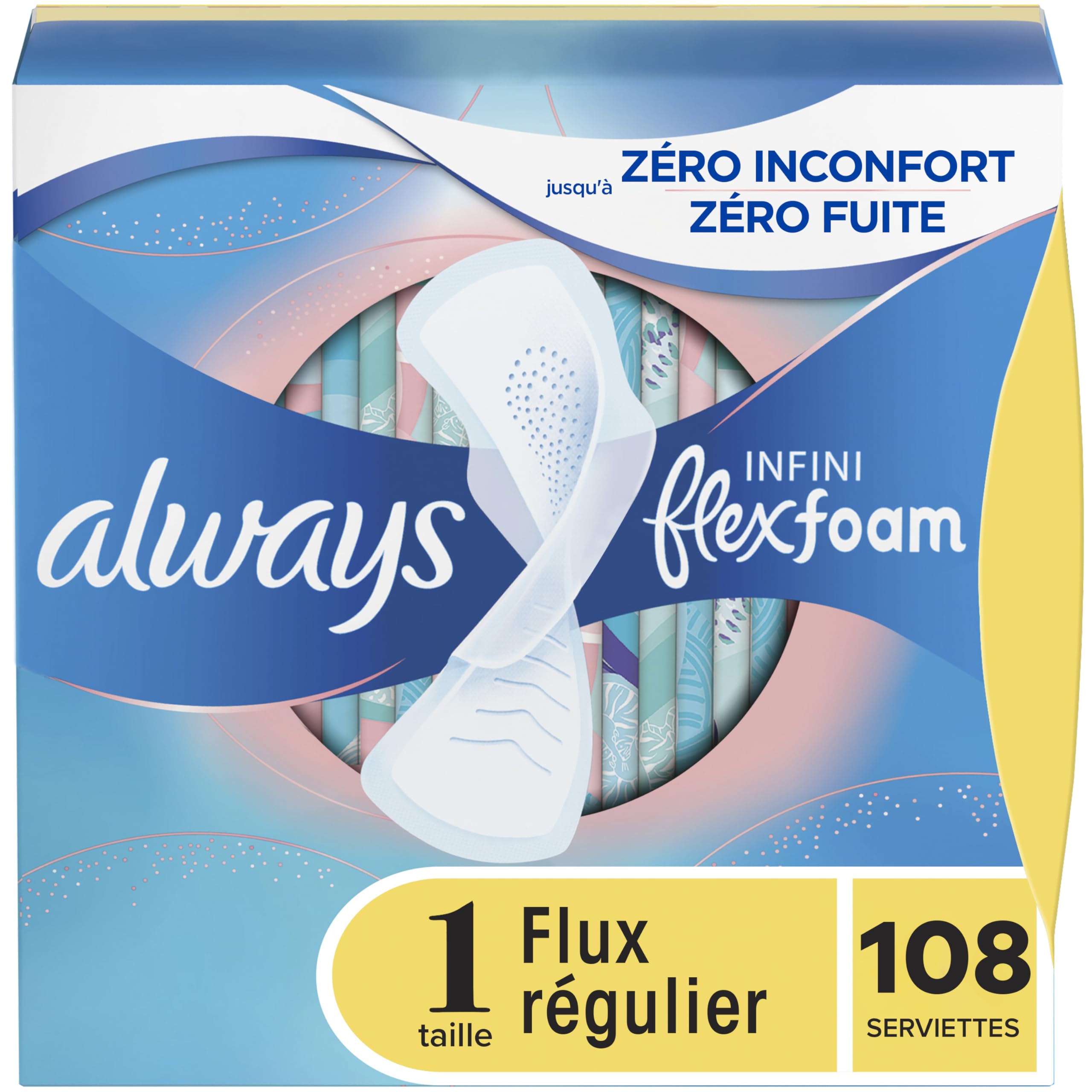 Detalle de la textura FlexFoam de Always Infinity demostrando absorción rápida y flexibilidad