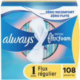 Detalle de la textura FlexFoam de Always Infinity demostrando absorción rápida y flexibilidad