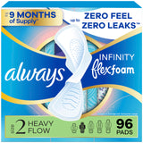 Always Infinity frente del paquete mostrando 96 unidades y beneficios