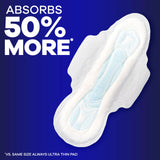 Always núcleo absorbente RapidDRY para mayor control de ﬂujos