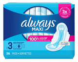 Always paquete frontal mostrando 2 paquetes y 52 toallas, mayor ahorro
