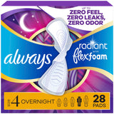 Always Radiant frontal del empaque mostrando unidad y beneficio protección