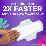 Always Radiant Teen textura FlexFoam que ofrece comodidad y sensación ligera