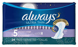 Always toalla ultradelgada talla 5 vista frontal, protección discreta y absorbente