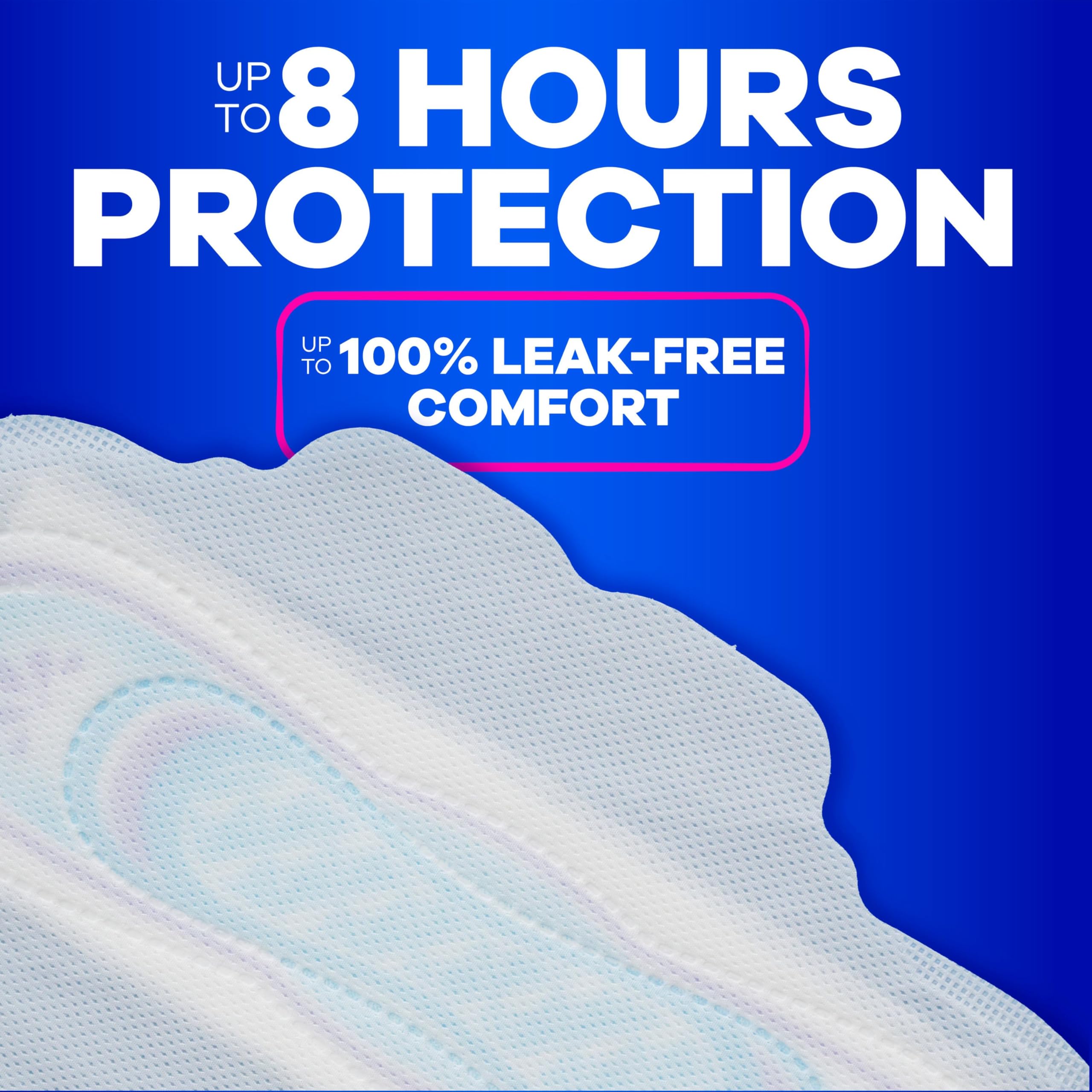 Always textura de superficie ultradelgada para comodidad bajo ropa ajustada