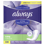Always paquete frontal mostrando cantidad y diseño, protección confiable