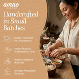 amae INCENSE detalle de gramos por porción para claridad de cantidad, ventaja transparencia