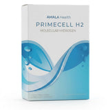 AMALA Health frasco Prime Cell H2 vista frontal, práctico para viajar