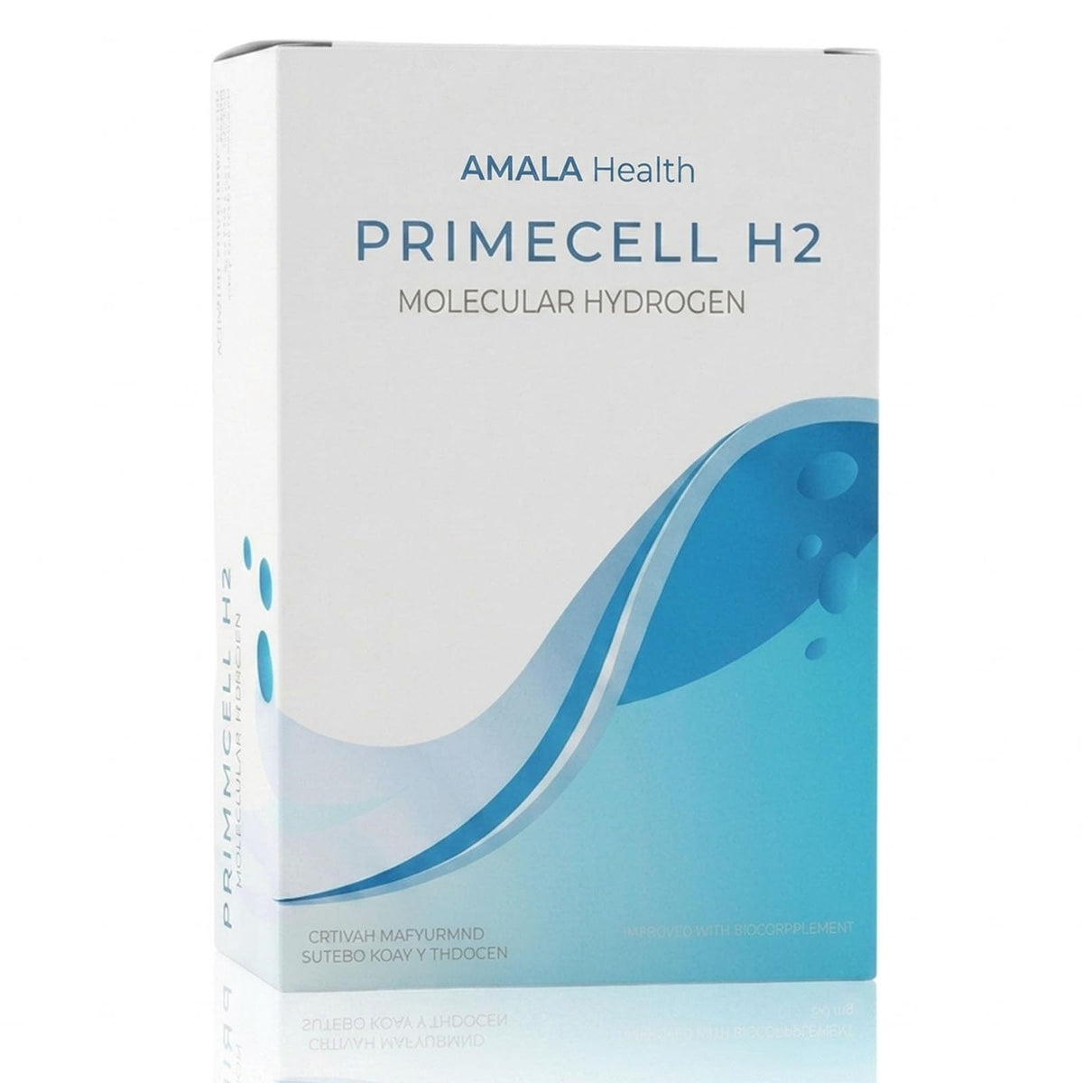 AMALA Health frasco Prime Cell H2 frontal mostrando 45 cápsulas y beneficio de conveniencia