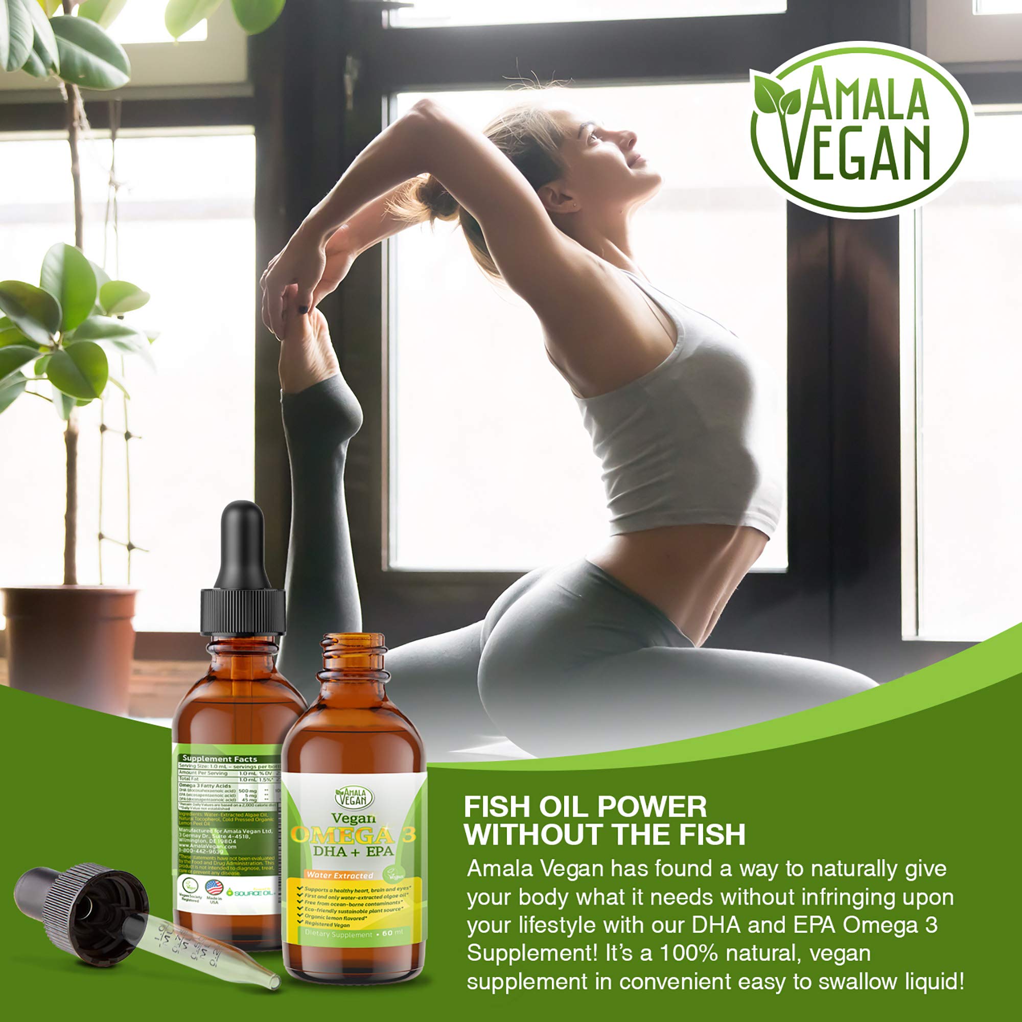 Amala Vegan pipeta dosificadora para tomar la cantidad exacta