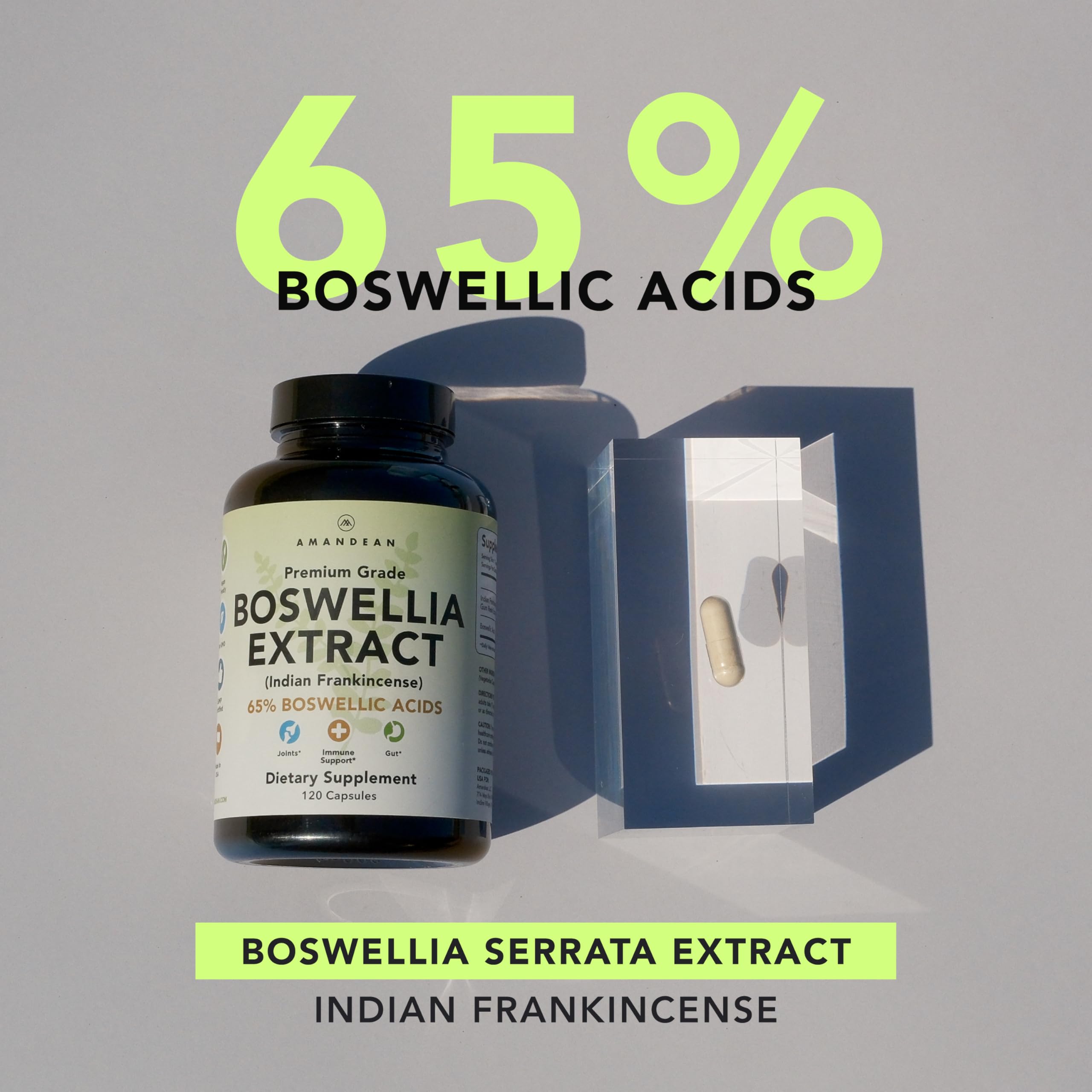 AMANDEAN textura de resina de Boswellia que ilustra origen natural y concentración