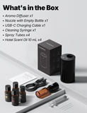 AMAZING FLOWER kit en su empaque, incluye 4 aceites y difusor recargable