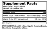 Amazing Nutrition vista lateral del frasco destacando el tamaño y dosis