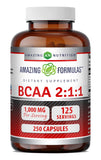 Amazing Nutrition bote frontal mostrando 250 cápsulas y etiqueta clara