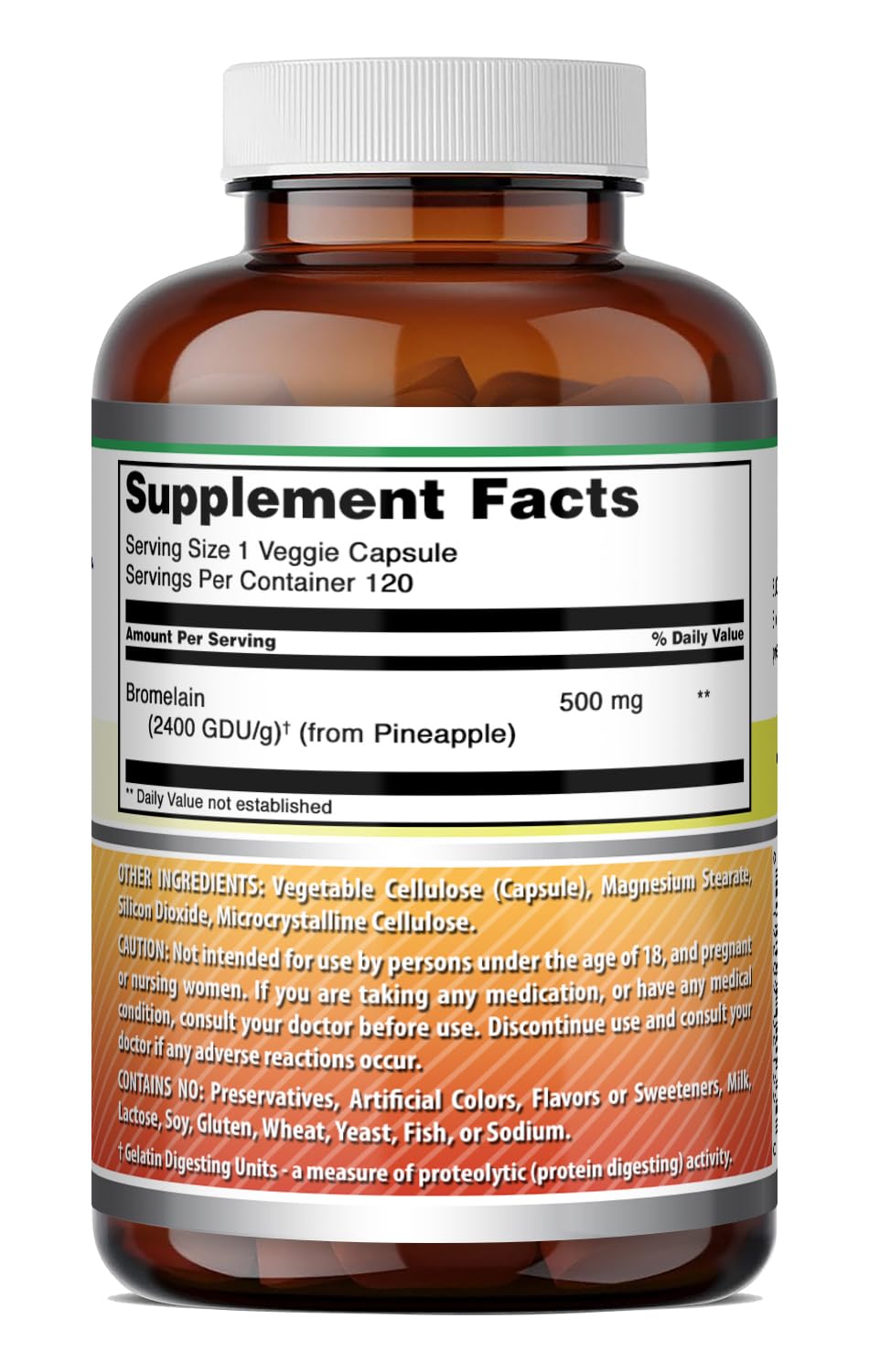 Amazing Nutrition bote de Bromelain en entorno de cocina transmitiendo confianza y pureza